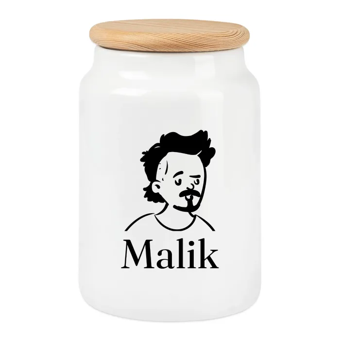 Boîte à biscuits personnalisée au prénom Malik