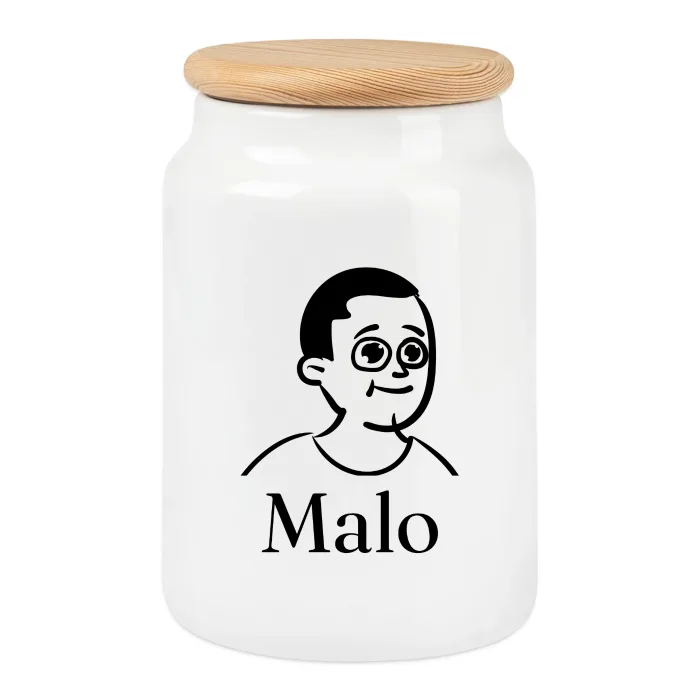 Boîte à biscuits personnalisée au prénom Malo