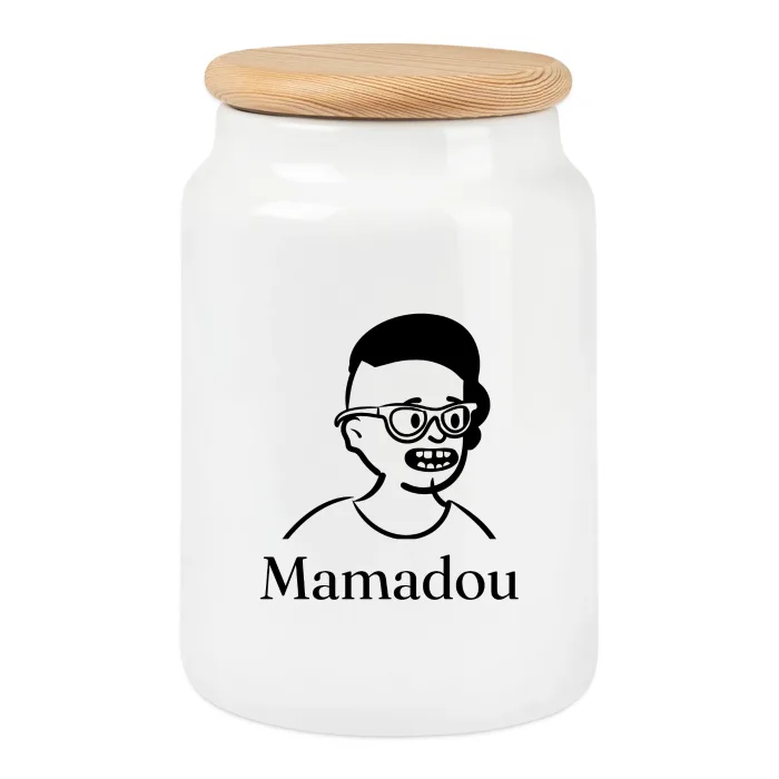 Boîte à biscuits personnalisée au prénom Mamadou