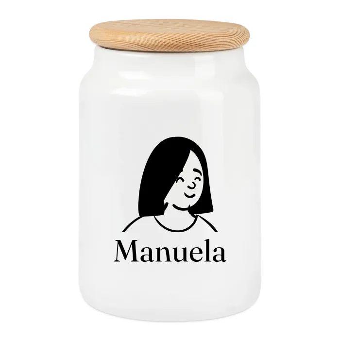 Boîte à biscuits personnalisée au prénom Manuela