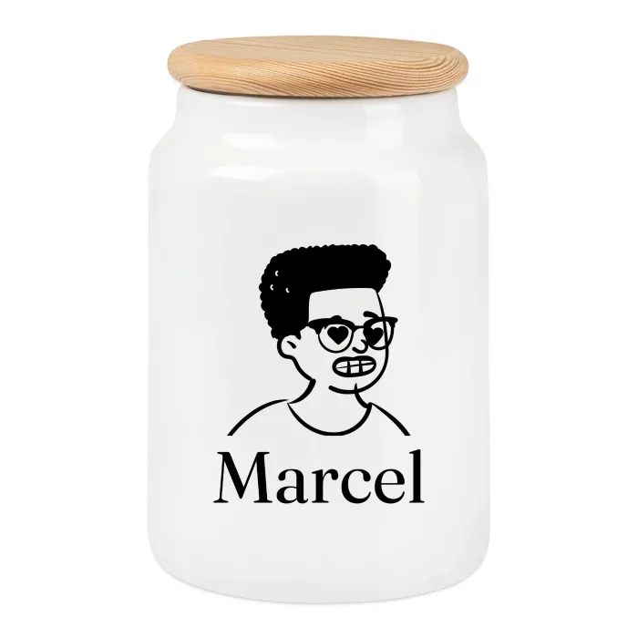 Boîte à biscuits personnalisée au prénom Marcel