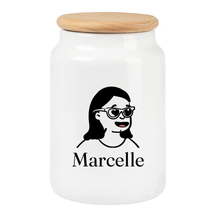 Boîte à biscuits personnalisée au prénom Marcelle