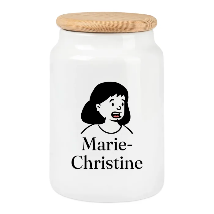 Boîte à biscuits personnalisée au prénom Marie-Christine