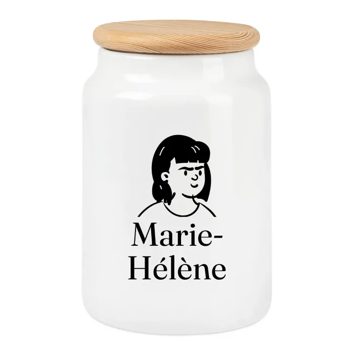 Boîte à biscuits personnalisée au prénom Marie-Hélène