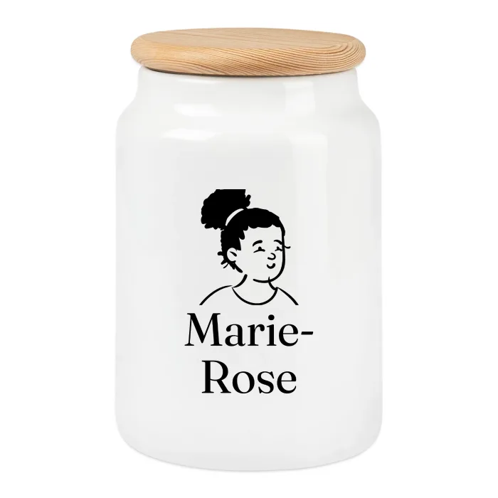Boîte à biscuits personnalisée au prénom Marie-Rose