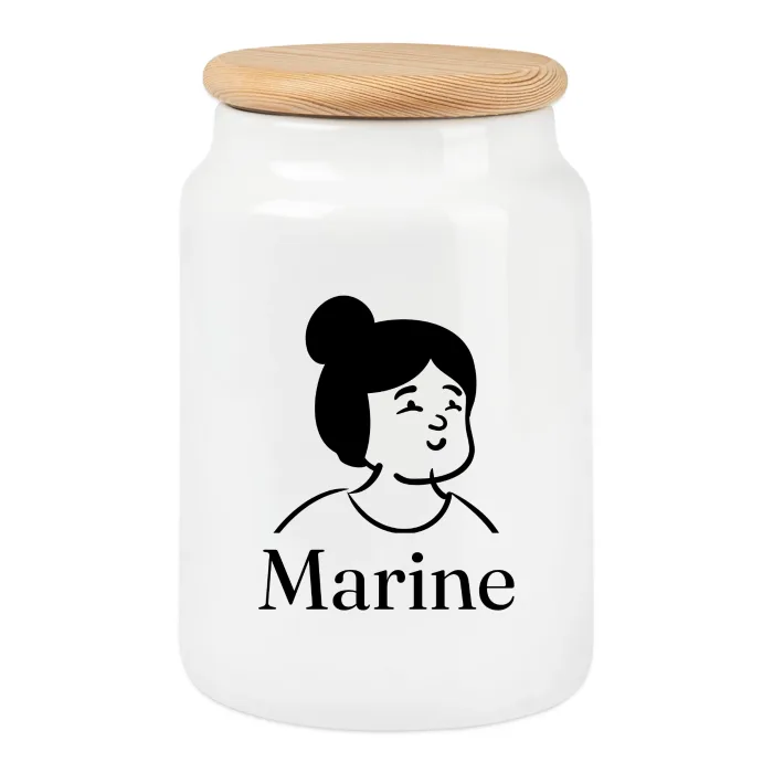 Boîte à biscuits personnalisée au prénom Marine