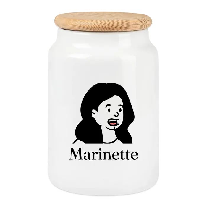 Boîte à biscuits personnalisée au prénom Marinette