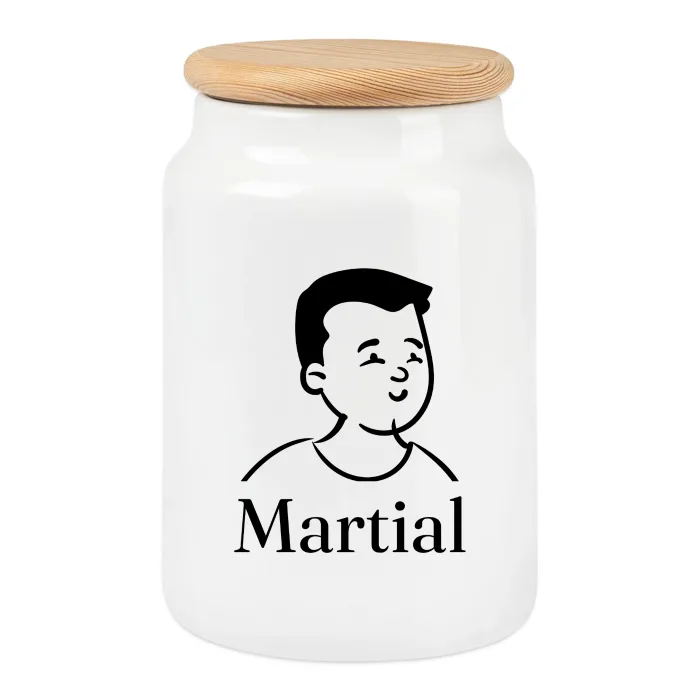 Boîte à biscuits personnalisée au prénom Martial