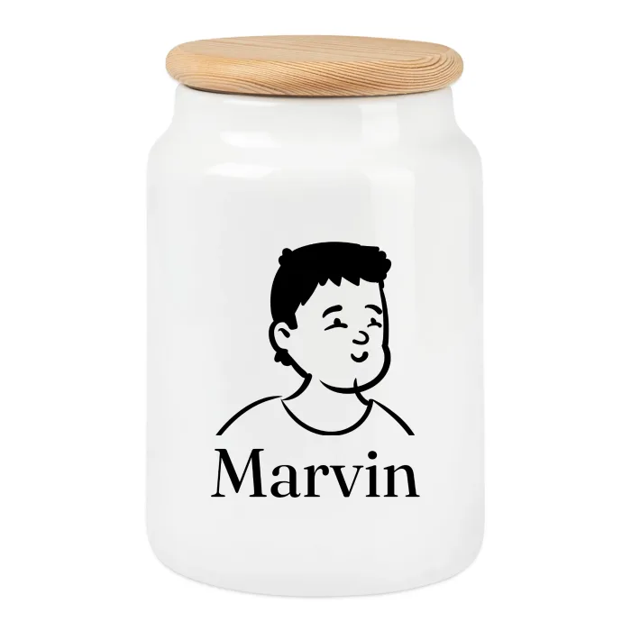 Boîte à biscuits personnalisée au prénom Marvin