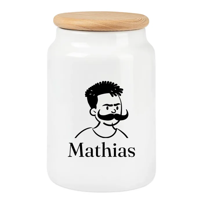 Boîte à biscuits personnalisée au prénom Mathias
