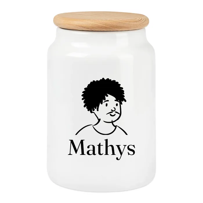 Boîte à biscuits personnalisée au prénom Mathys