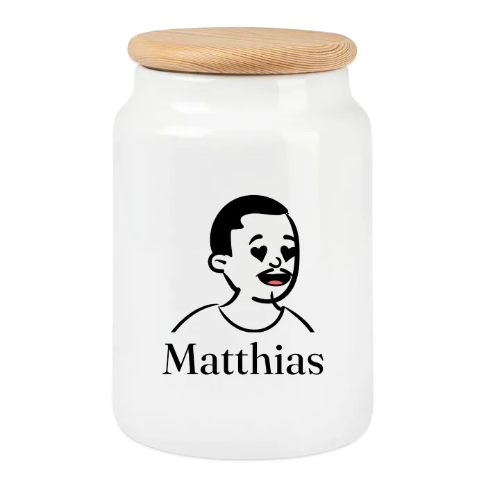 Boîte à biscuits personnalisée au prénom Matthias