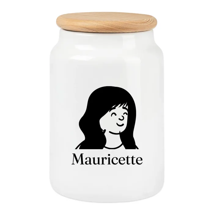 Boîte à biscuits personnalisée au prénom Mauricette