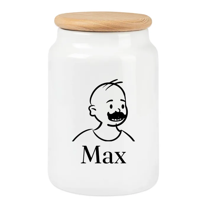 Boîte à biscuits personnalisée au prénom Max