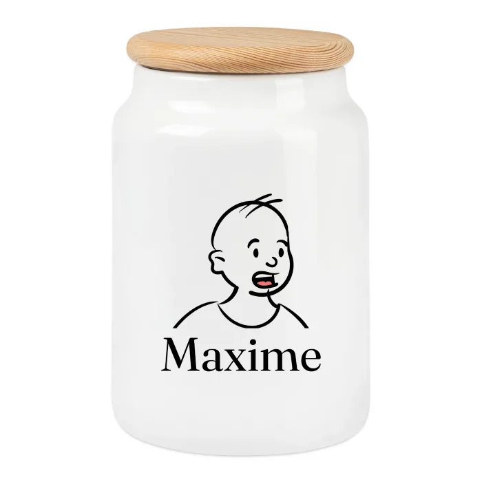 Boîte à biscuits personnalisée au prénom Maxime