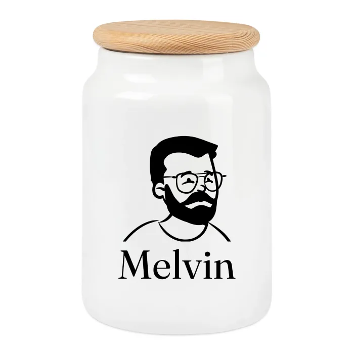 Boîte à biscuits personnalisée au prénom Melvin