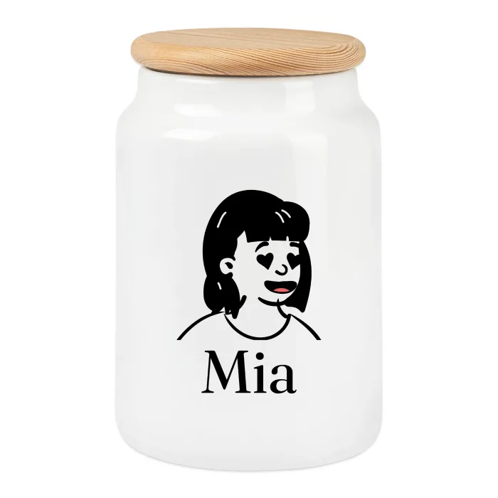 Boîte à biscuits personnalisée au prénom Mia