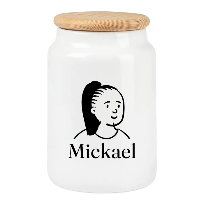 Boîte à biscuits personnalisée au prénom Mickael