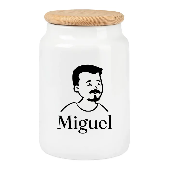 Boîte à biscuits personnalisée au prénom Miguel