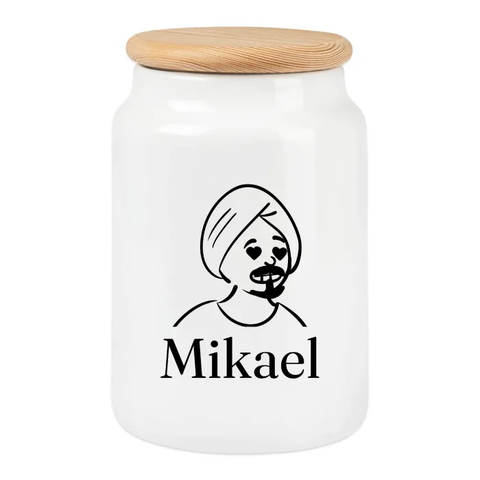 Boîte à biscuits personnalisée au prénom Mikael