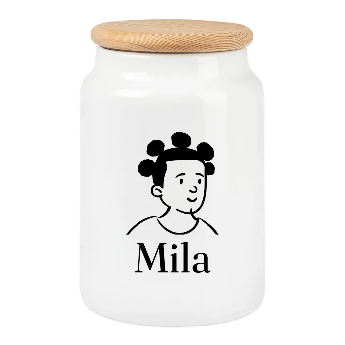 Boîte à biscuits personnalisée au prénom Mila