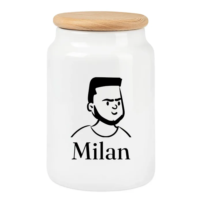 Boîte à biscuits personnalisée au prénom Milan