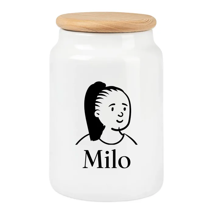 Boîte à biscuits personnalisée au prénom Milo