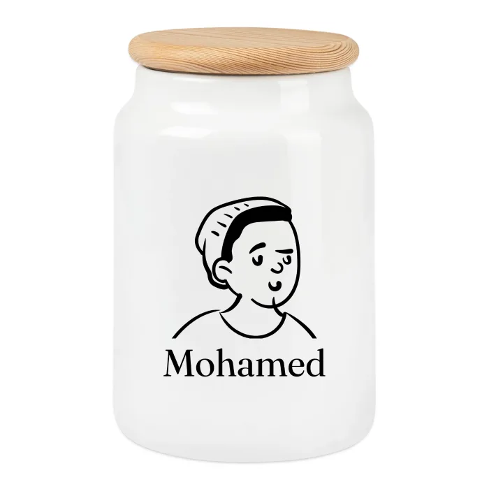 Boîte à biscuits personnalisée au prénom Mohamed
