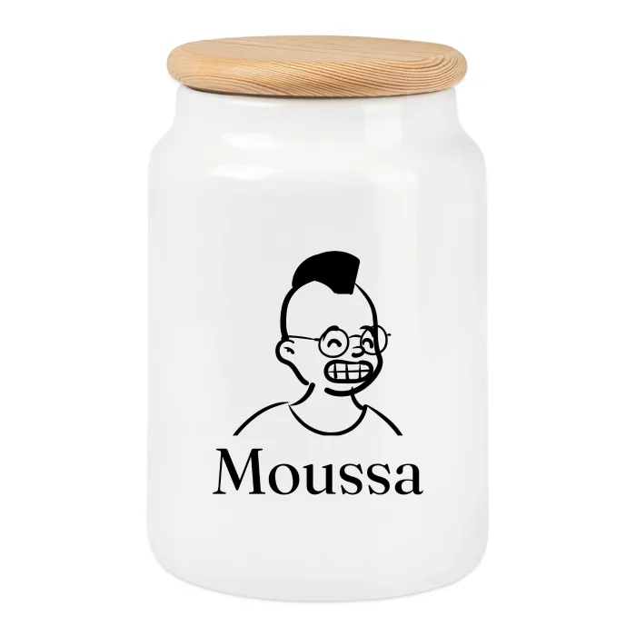 Boîte à biscuits personnalisée au prénom Moussa