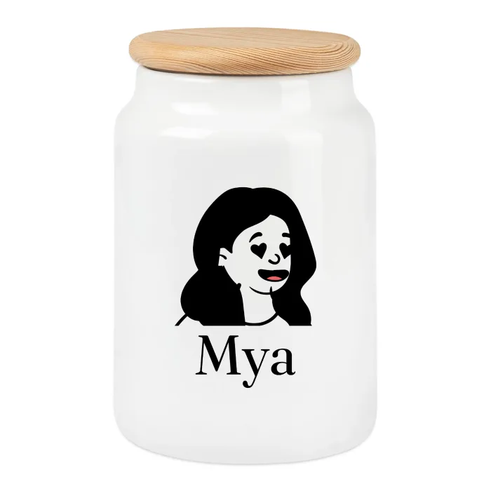 Boîte à biscuits personnalisée au prénom Mya