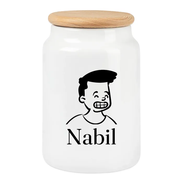 Boîte à biscuits personnalisée au prénom Nabil