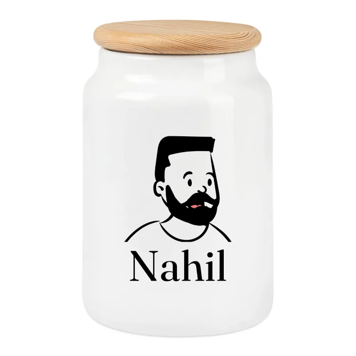Boîte à biscuits personnalisée au prénom Nahil