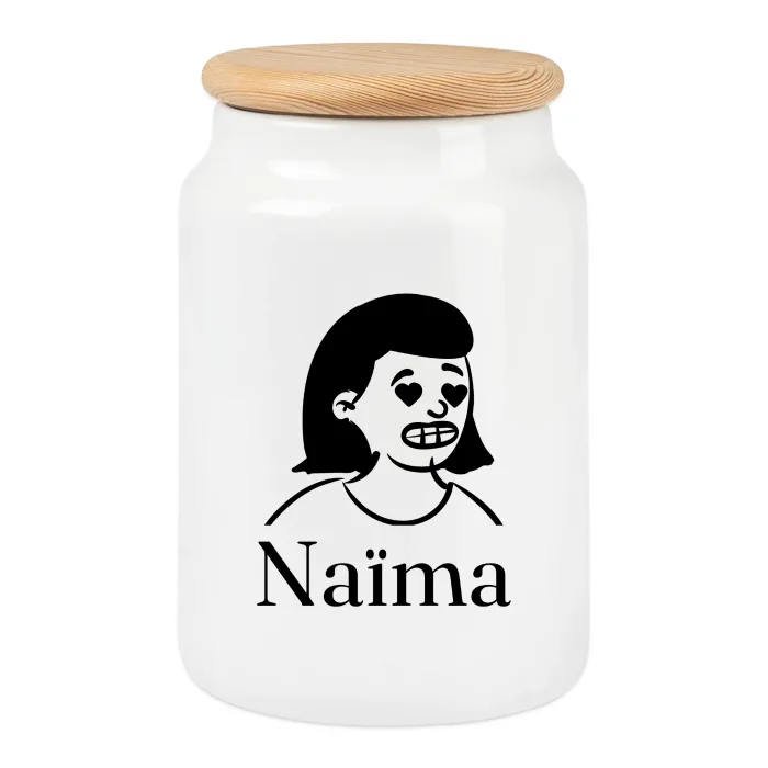 Boîte à biscuits personnalisée au prénom Naïma