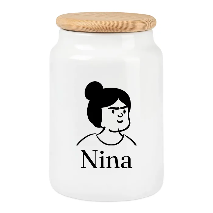 Boîte à biscuits personnalisée au prénom Nina