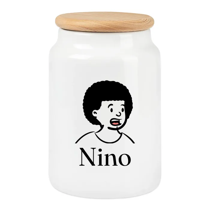 Boîte à biscuits personnalisée au prénom Nino