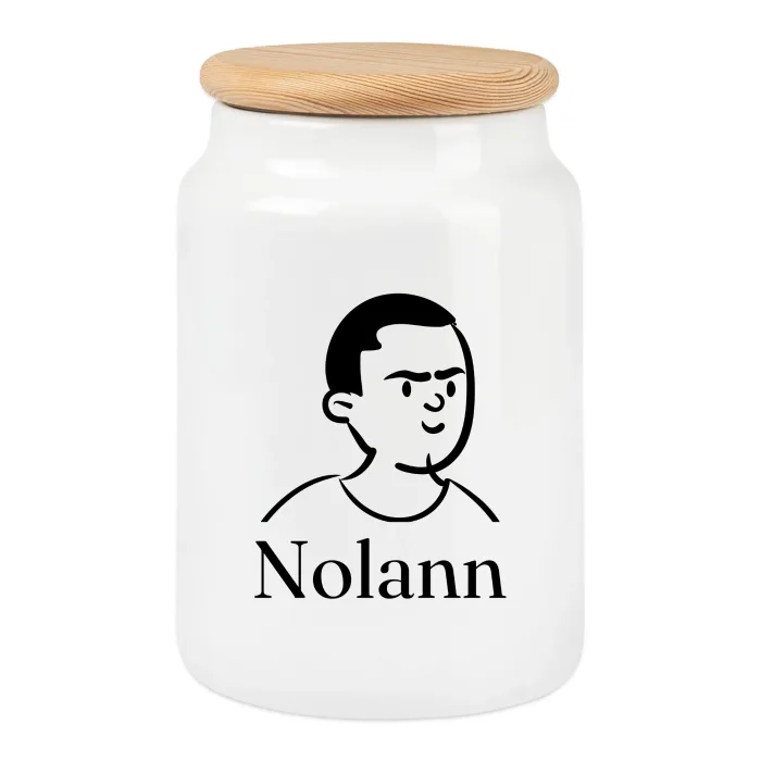 Boîte à biscuits personnalisée au prénom Nolann