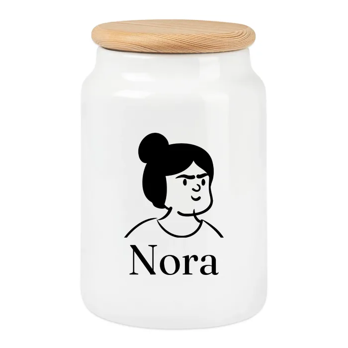 Boîte à biscuits personnalisée au prénom Nora