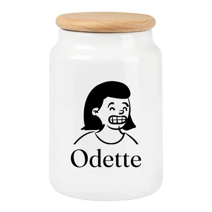 Boîte à biscuits personnalisée au prénom Odette