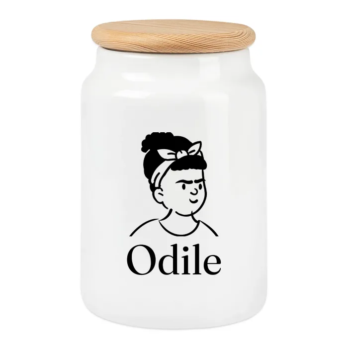 Boîte à biscuits personnalisée au prénom Odile