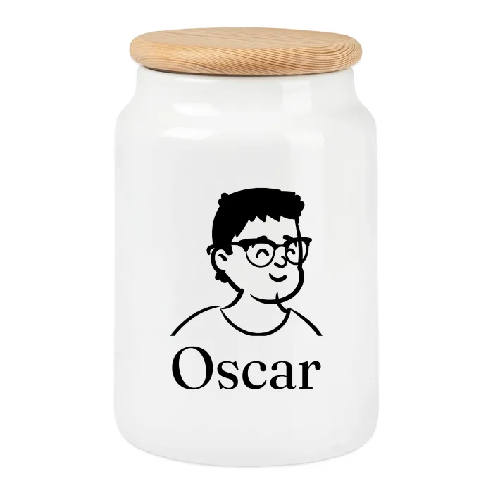 Boîte à biscuits personnalisée au prénom Oscar