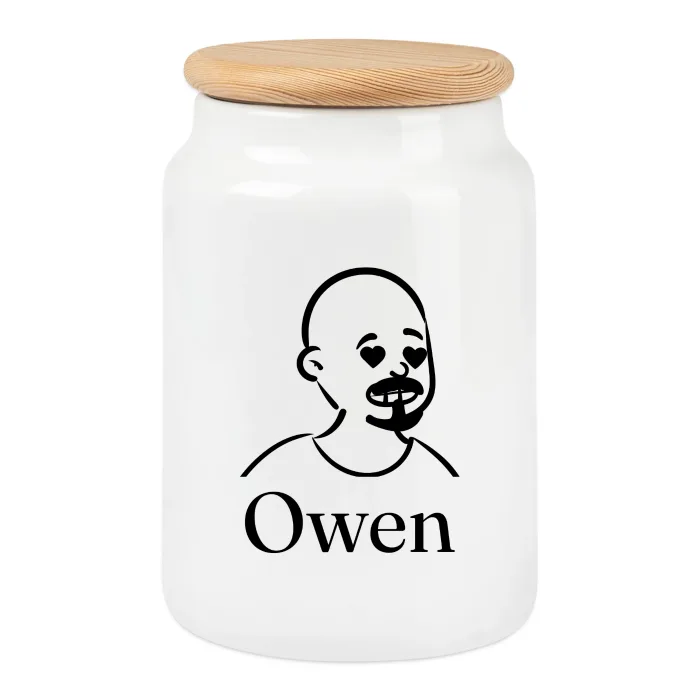 Boîte à biscuits personnalisée au prénom Owen