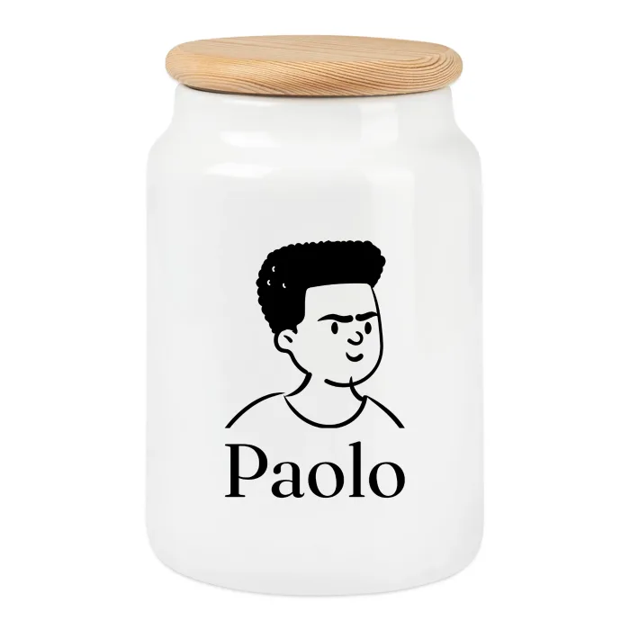 Boîte à biscuits personnalisée au prénom Paolo
