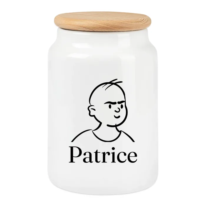 Boîte à biscuits personnalisée au prénom Patrice