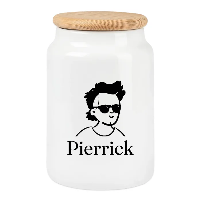 Boîte à biscuits personnalisée au prénom Pierrick
