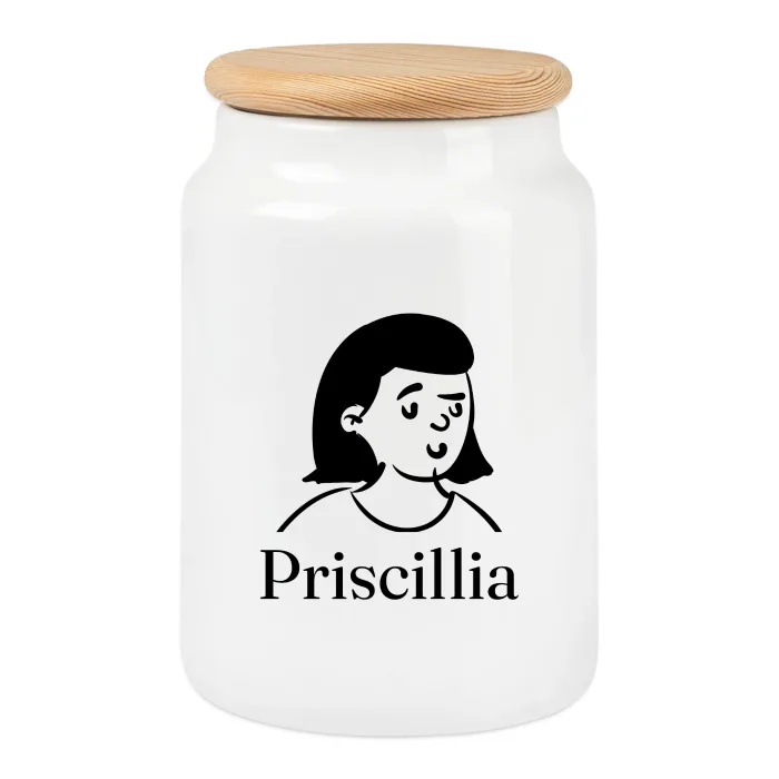 Boîte à biscuits personnalisée au prénom Priscillia
