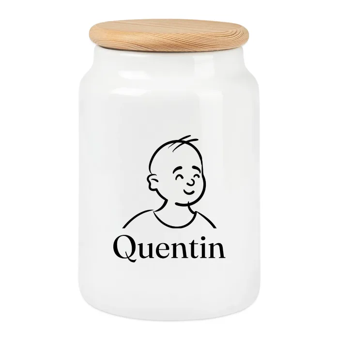 Boîte à biscuits personnalisée au prénom Quentin
