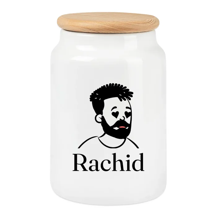 Boîte à biscuits personnalisée au prénom Rachid