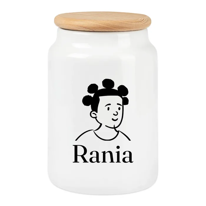 Boîte à biscuits personnalisée au prénom Rania