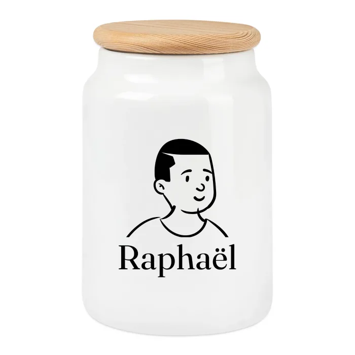 Boîte à biscuits personnalisée au prénom Raphaël