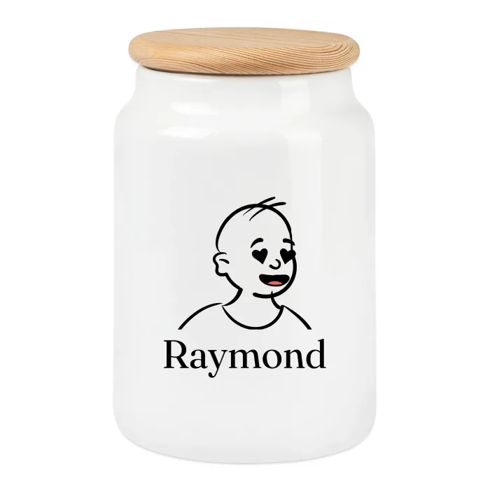 Boîte à biscuits personnalisée au prénom Raymond